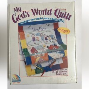My God's World Quilt Kit Vintage Celebrate You Special Place In God’s World RARE